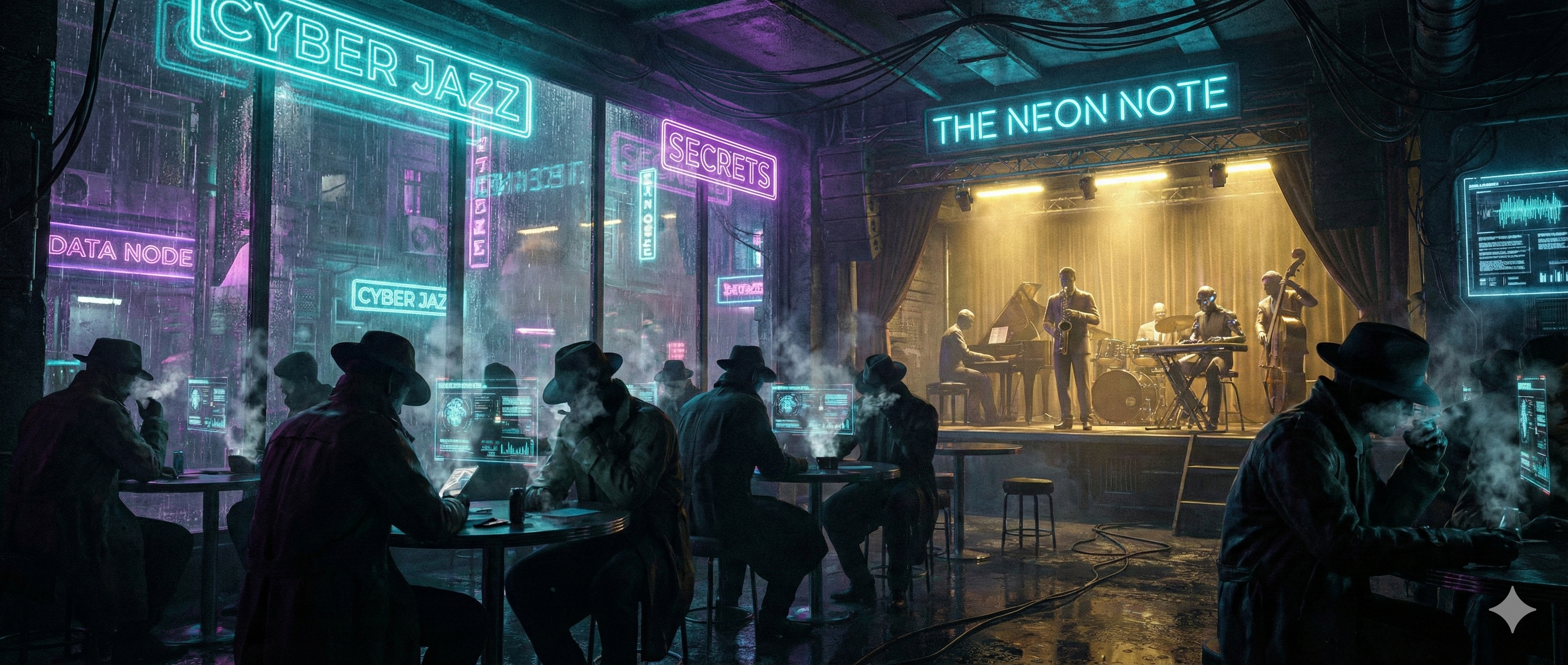 긴장감 넘치는 마피아 게임 테이블 전경